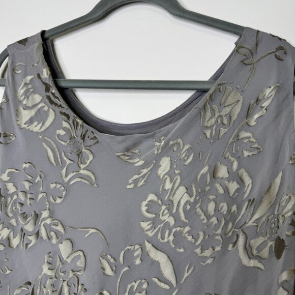 Vintage Capri by Mon Cheri Silk Velvet Burnout Y2K Evening Dress Size 22W - Picture 5 of 15